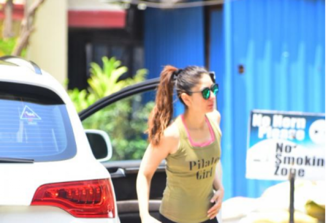 Kareena Kapoor in a sporty look, captured outside the gym
