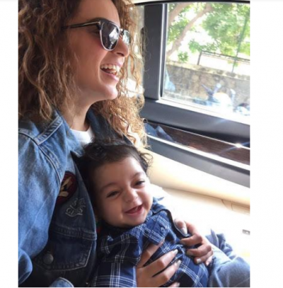 Kangana Ranaut enjoying quality time with her nephew, have a look