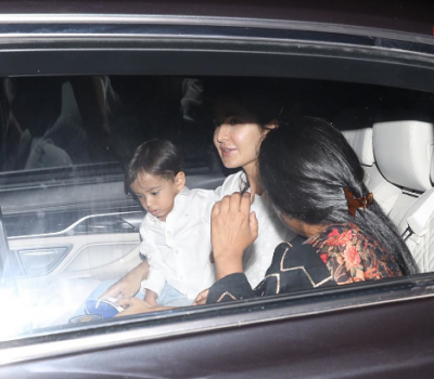 Arpita Khan with son Ahil arrived at Katrina Kaif's residence