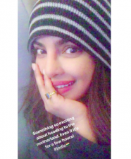Priyanka Chopra back to motherland India shares a lovely selfie