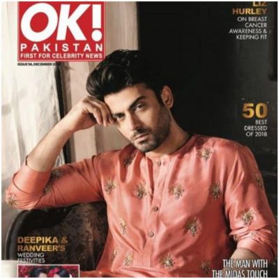 Fawad Khan the man with the 'midas touch' strikes the perfect pose on the cover of OK magazine