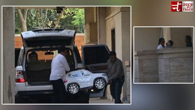 OMG! Toddler Taimur Ali drives his personal car to Amrita Arora's house