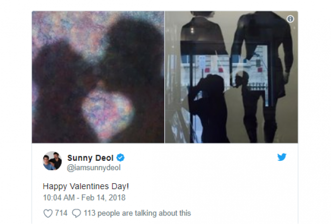 With whom is Sunny Deol going to celebrate Valentine's day?