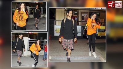 Janhvi Kapoor and Ishaan Khatter captured stepping out from movie theater