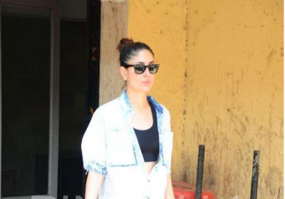 Kareena Kapoor Khan nails in the denim shirt at the gym