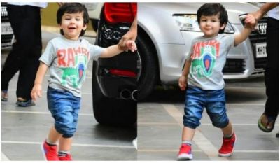 Taimur Ali Khan series of clicks while recently spotted with his cute wide smile
