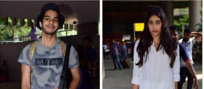 Dhadak star cast Janhvi Kapoor and Ishaan Khatter spotted at airport