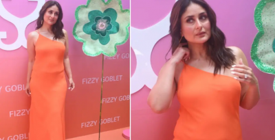 Kareena Kapoor Khan flaunts her back in backless orange dress