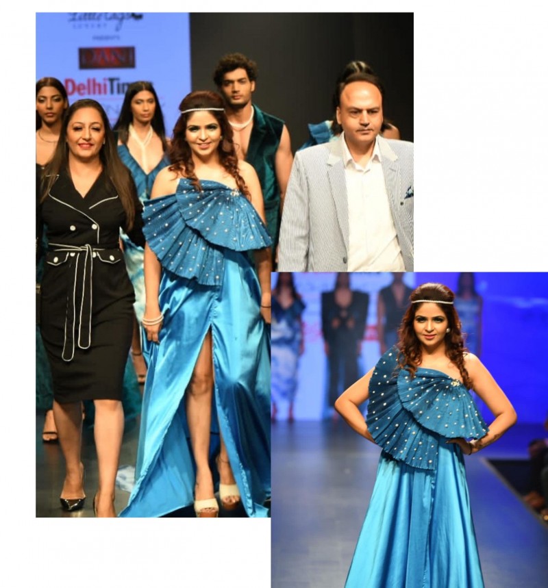 Actress Shalini Bhatia was the show stopper at Delhi Times fashion week for IIFT Delhi