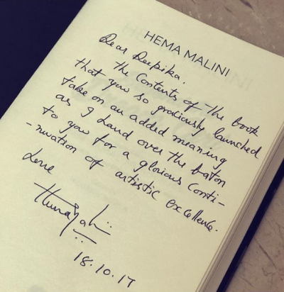 Deepika Padukone share her idol written note on Instagram.