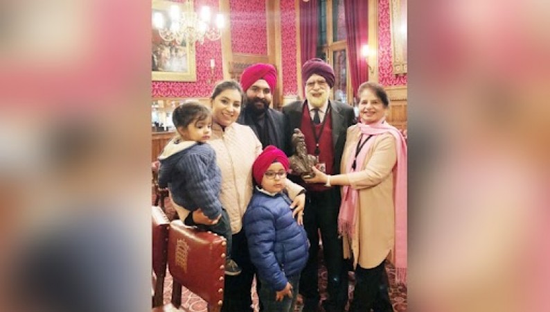 First Sikh Peer, Lord Indarjit and Lady Kanwaljit Kaur-Singh host Harkirat Kaur Kukreja in the House of Lords