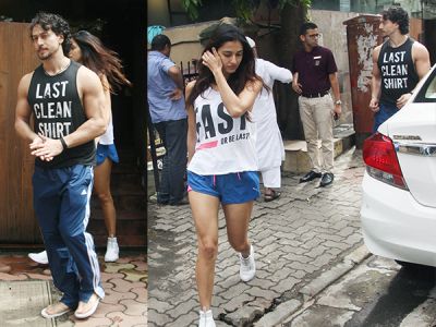Tiger Shroff with rumoured gf Disha Patani was spotted for lunch date