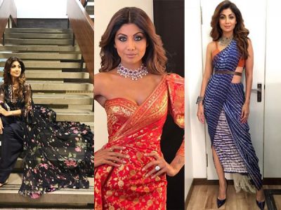 Shilpa Shetty notches up style with fusion dressing