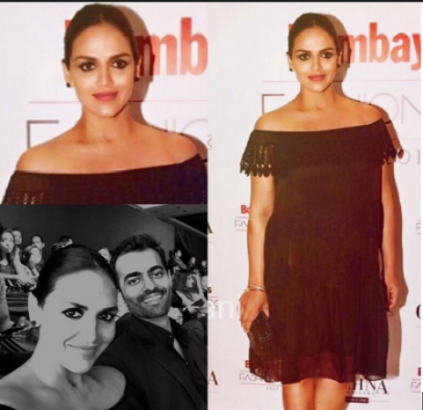 Esha Deol spotted with her baby bump at Bombay Times Fashion Week
