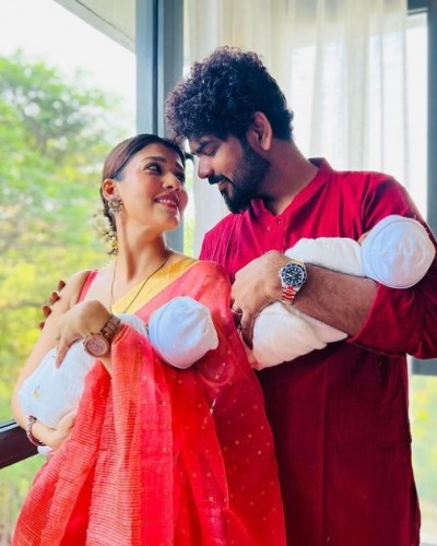 Watch, Nayanthara and Vignesh celebrated first Diwali with their twins
