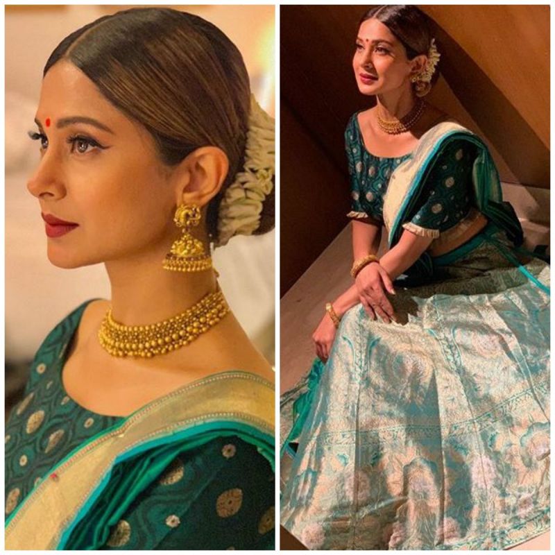 Bepannaah actor Jennifer Winget gives you festivity vibes  with this elegant Indian wear