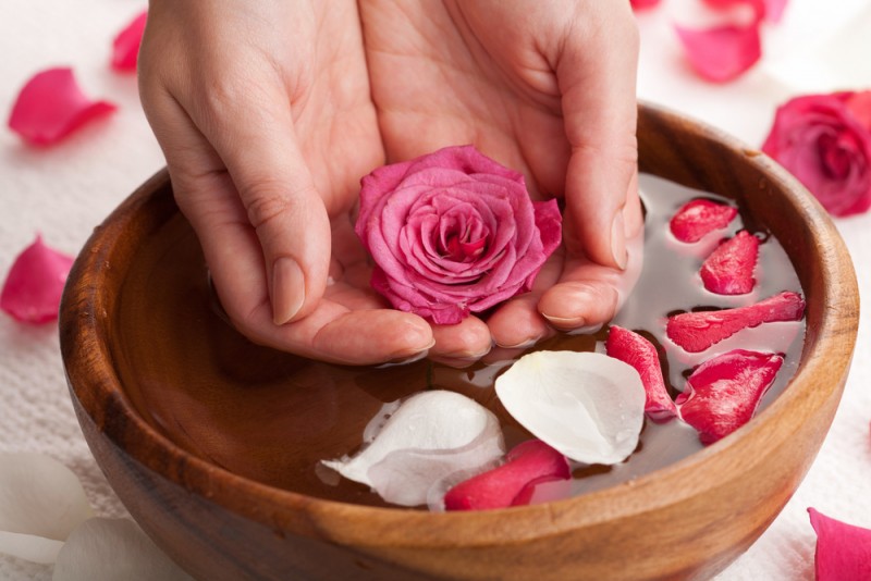 Rosewater to enhance the beauty of face