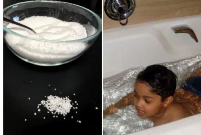 Take a bath in water for strong hair and glowing skin