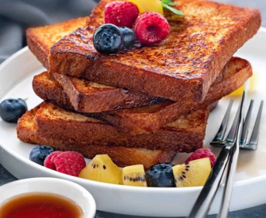 French toast made for breakfast, the eater will have fun