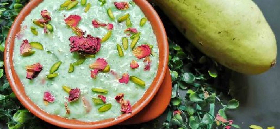 Delicious bottle gourd pudding made on Buddha Purnima today