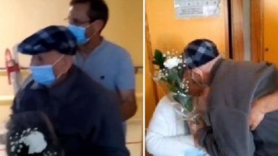 102-year-old husband surprises wife in hospital, people get emotional after watching video
