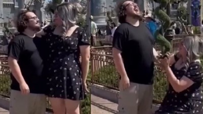 When the girl openly proposed, the boyfriend started laughing like crazy, the reason is shocking