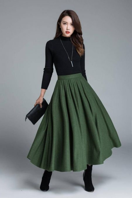 Classical Flared Skirt For Women J001# Long Skirt Fashion, Womens Skirt ...