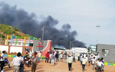A fire broke out at Asian Paints plant in Vizag