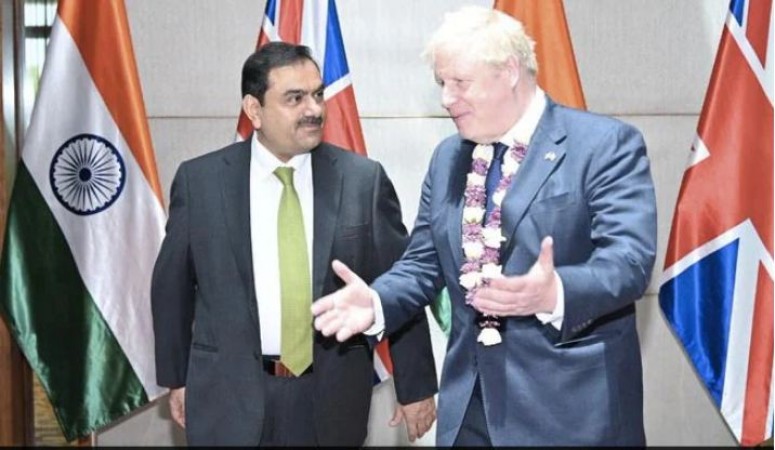 UK PM Meets Business Tycoon Gautam Adani in Ahmedabad