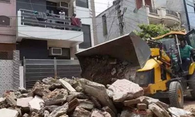 Civic authorities raze illegal ramps in residential colonies.