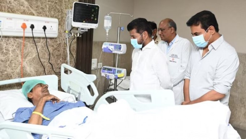 Political Camaraderie Emerges as CM Revanth Reddy Visits KCR in Hospital