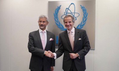Dr. S Jaishankar meets DG IAEA Rafael Grossi in Vienna