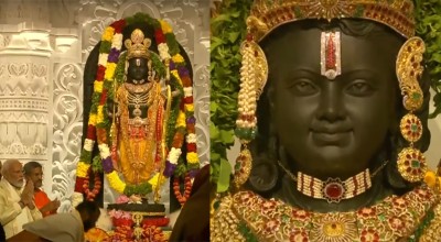 Historic Consecration: Lord Rama Enthroned in Ayodhya's Grand Temple