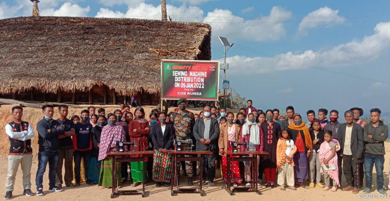 Assam Rifles distributes sewing machines in Longding