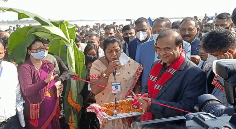Assam CM Himanta Inaugurates Dredging Of Jiya Bharali River