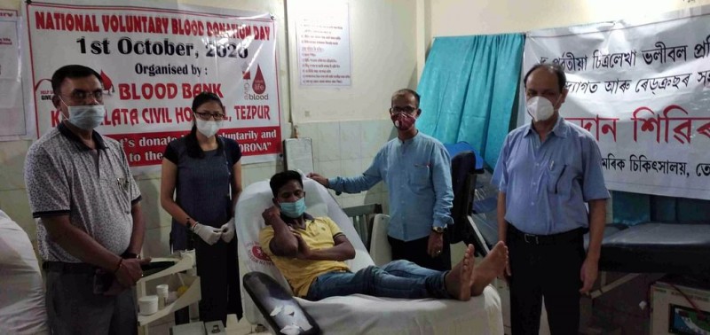 असम: इंडियन रेड क्रॉस सोसाइटी ने सोनितपुर में रक्तदान शिविर का आयोजन किया