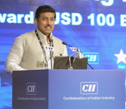 Information and Broadcasting Minister Rajyavardhana Rathore gives a statement on Whatsapp