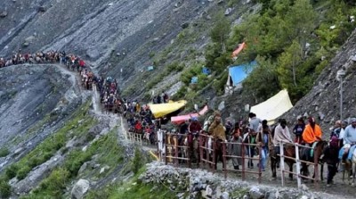 First batch of pilgrims reach Amarnath Yatri Niwas Base Camp