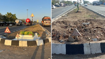 Demolition of Unauthorized Mazar on Maharashtra Highway