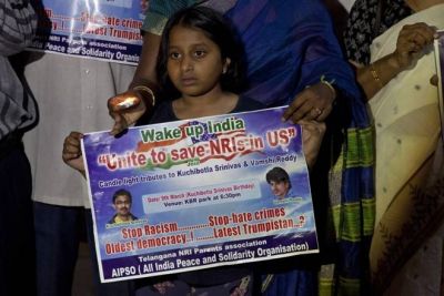 People organise candle light protest in Hyderabad