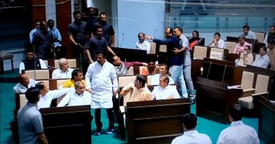 Gujarat: Three Congress MLAs suspended for creating ruckus in Assembly
