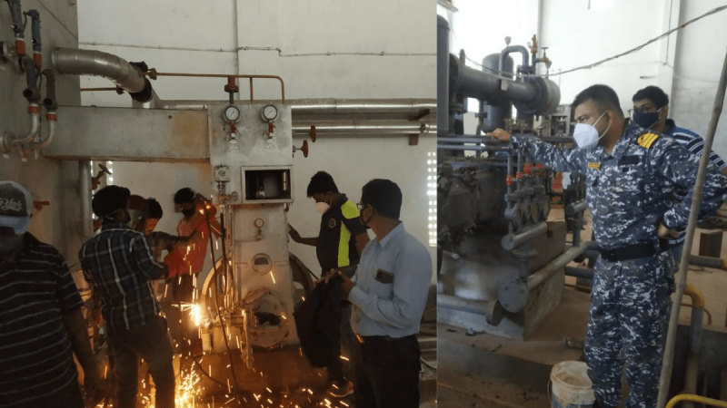 Indian Navy repair two major oxygen plants of Andhra Pradesh