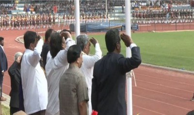 Karnataka CM Siddharamaiah Raises National Flag on State Formation Day