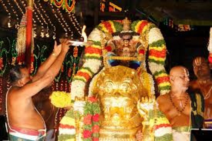 The annual Brahmotsavam is being held in the Tiruchanur temple