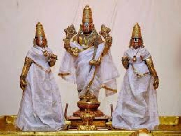 Tirupati: A grand procession was held from the temple on Sunday morning in Tirumala.