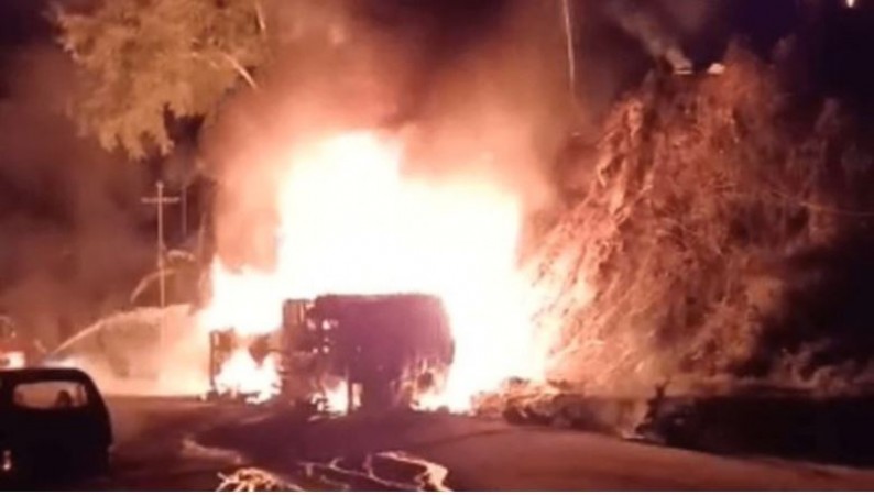 Massive fire in petrol tanker in Aizawl claims 11 lives
