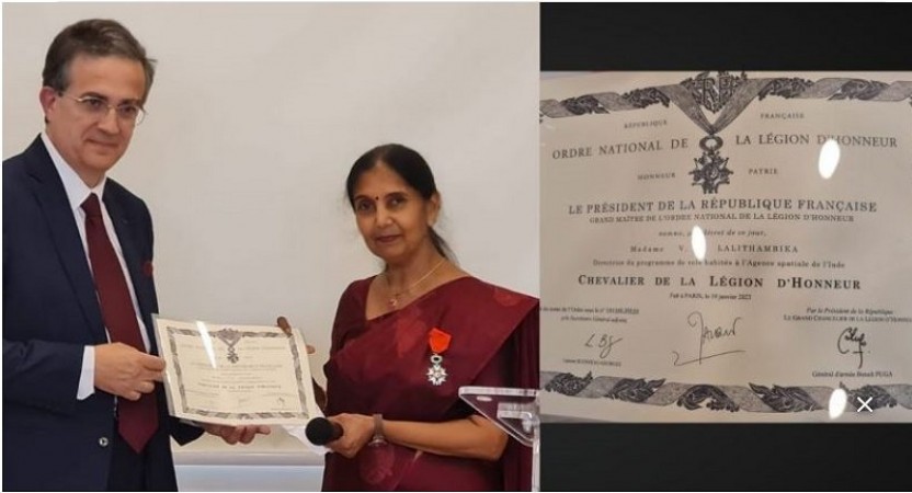 ISRO Scientist VR Lalithambika Conferred France's Highest Civilian Honour