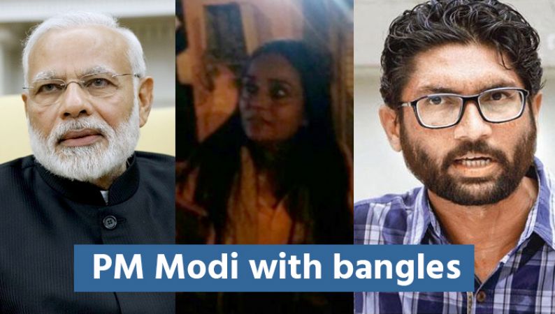 Bangles are thrown on Prime Minister Narendra Modi, video going viral