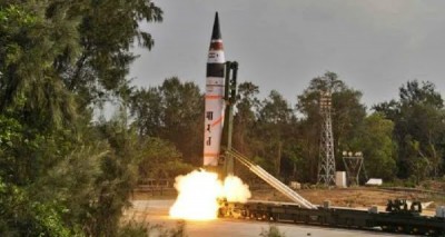 The surface-to-surface ballistic missile Agni-5 was successfully launched by India