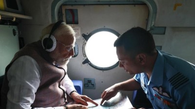 PM Modi conducts aerial survey to take stock of flood-hit Himachal, will visit Punjab next